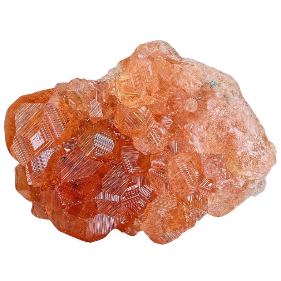 orange grossular garnet crystals