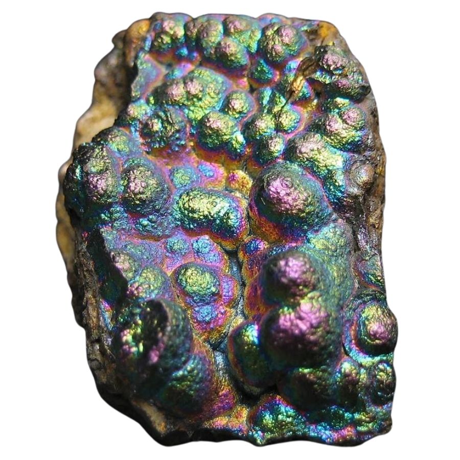 botryoidal iridescent goethite crystal