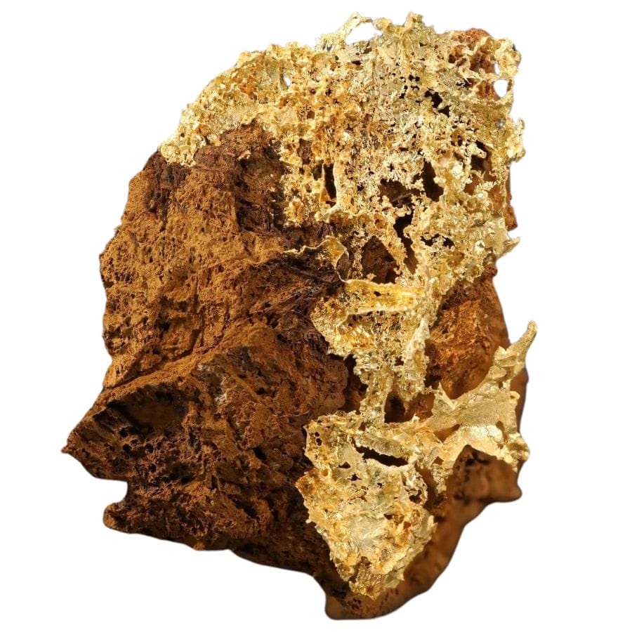 native gold on a rock