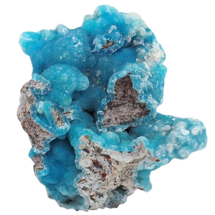 sky blue hemimorphite crystal