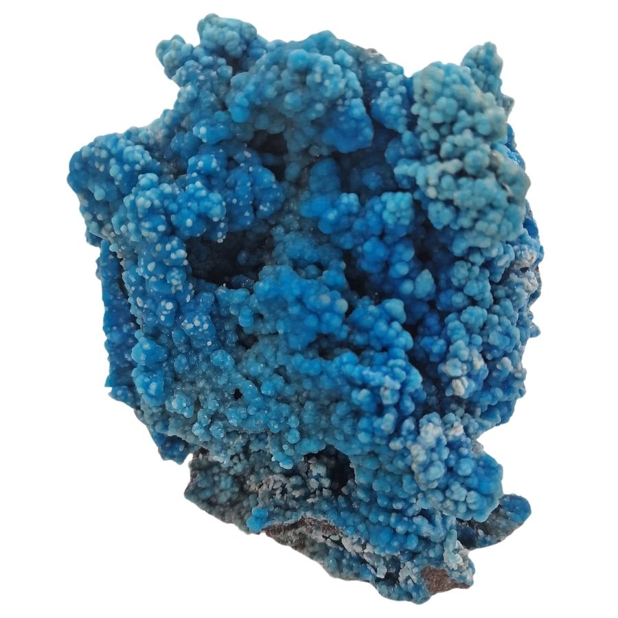 teal blue botryoidal hemimorphite crystals