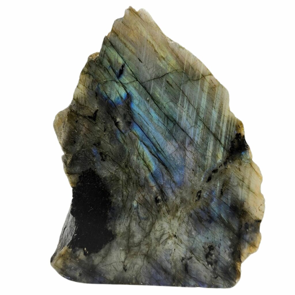 rough iridescent labradorite crystal