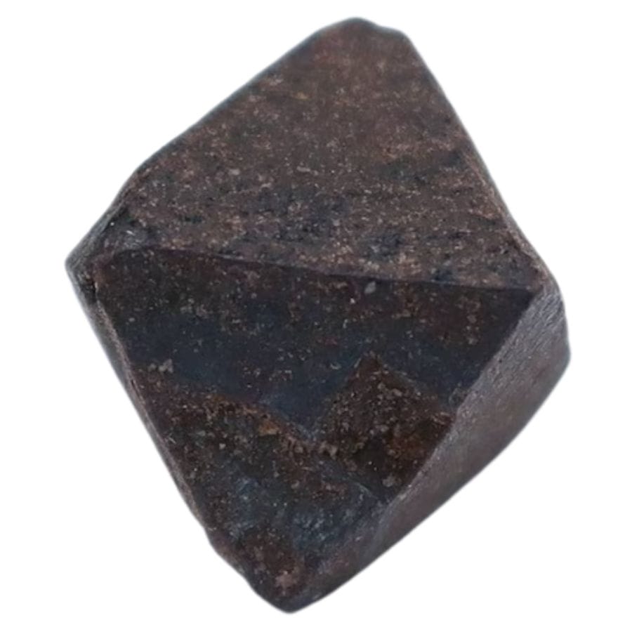 octahedral reddish brown magnetite crystal