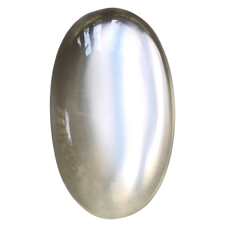 white oval moonstone cabochon