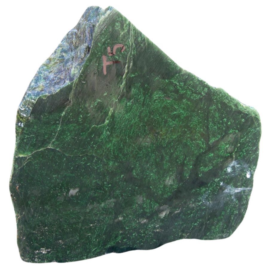 rough dark green nephrite