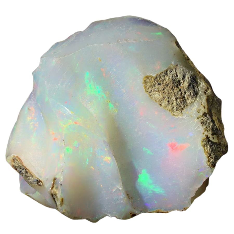 rough white opal