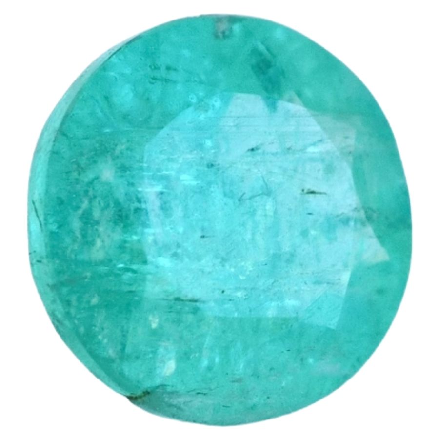 seafoam green round cut Paraiba tourmaline