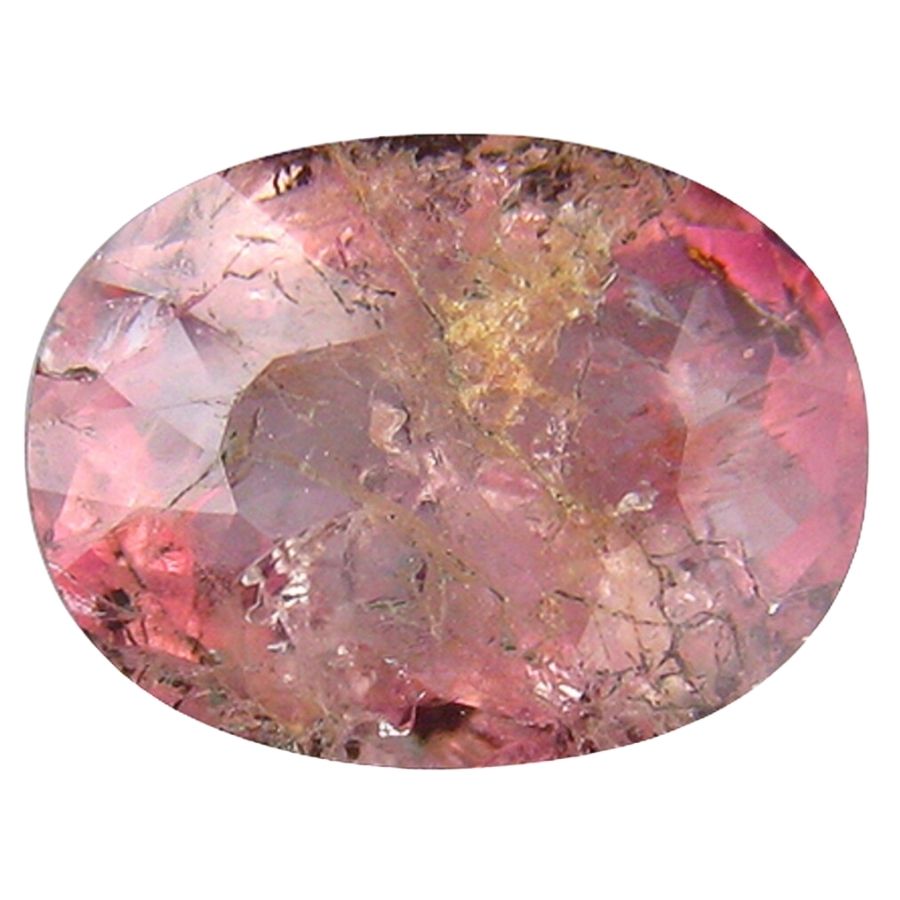 dark pink oval cut poudretteite