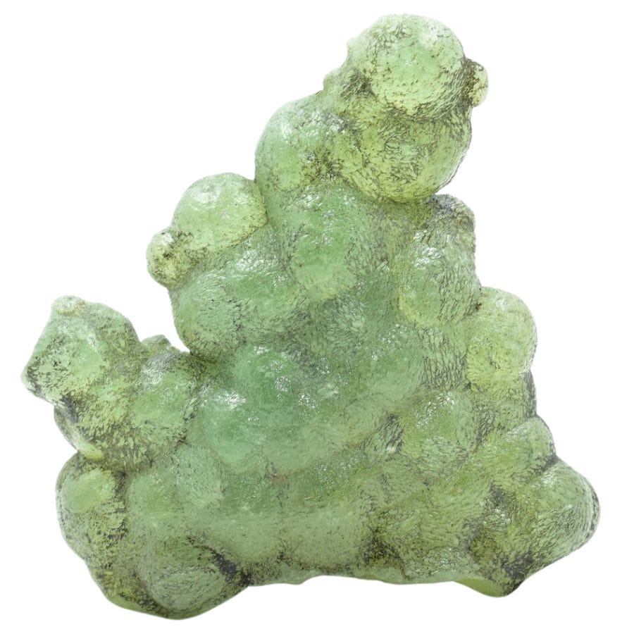 lime green botryoidal prehnite crystal