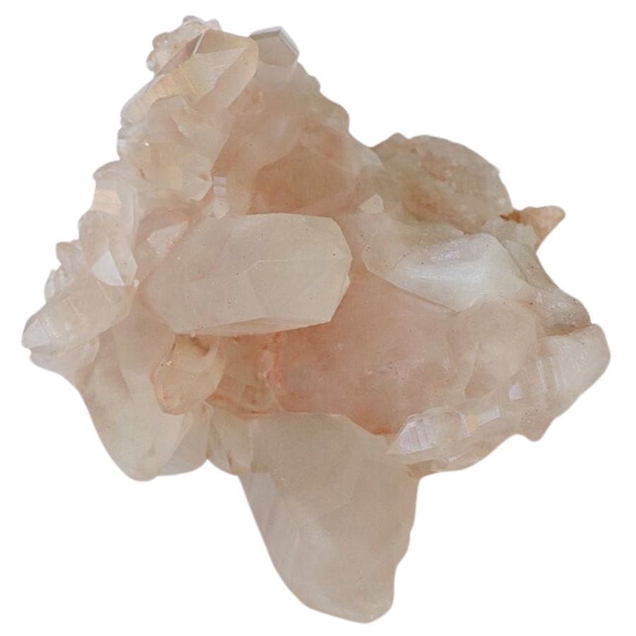 pink quartz crystal cluster