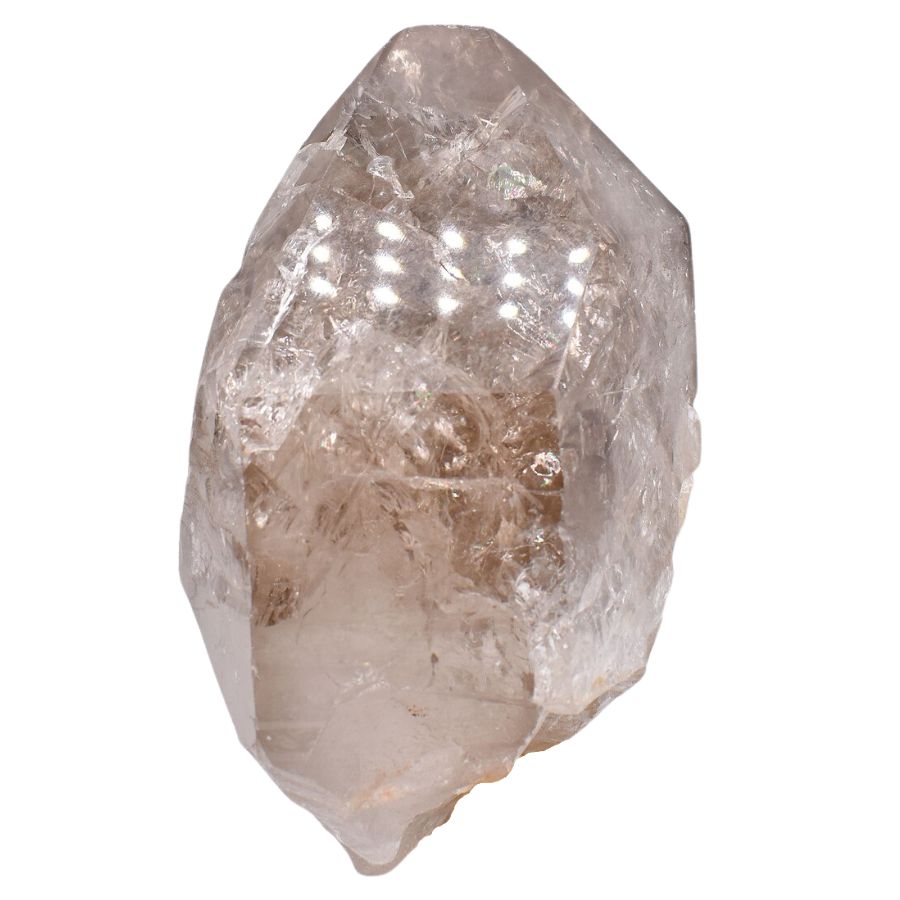 translucent gray quartz crystal