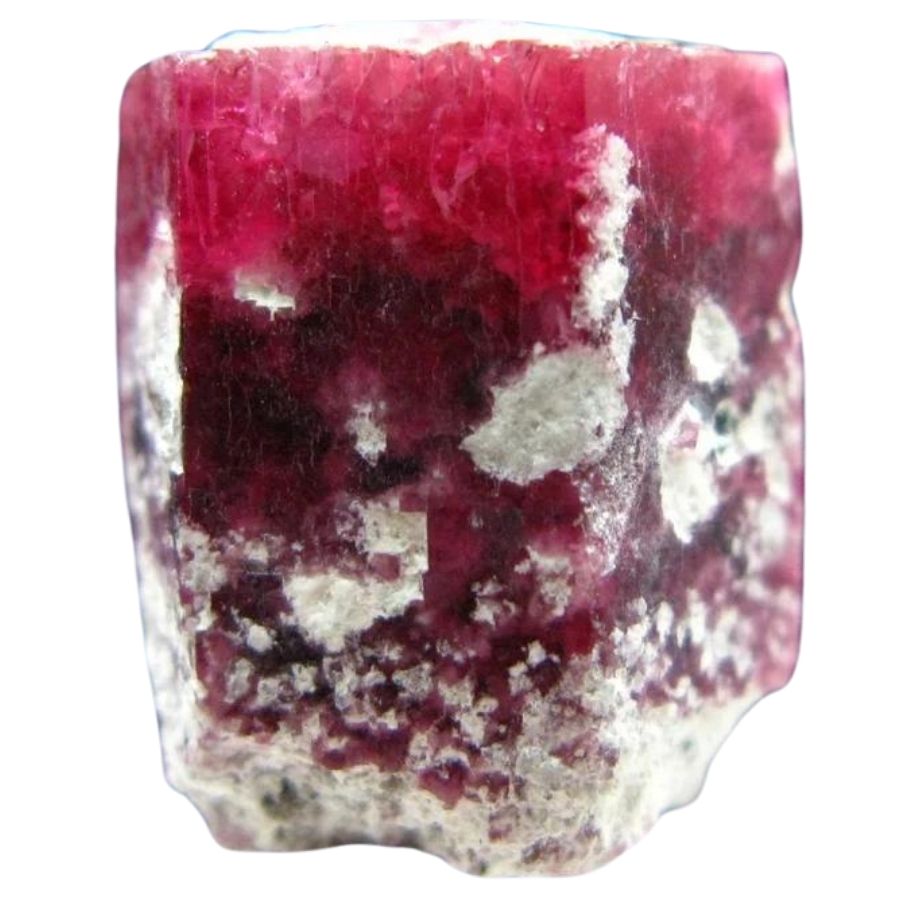 rough prismatic red beryl crystal