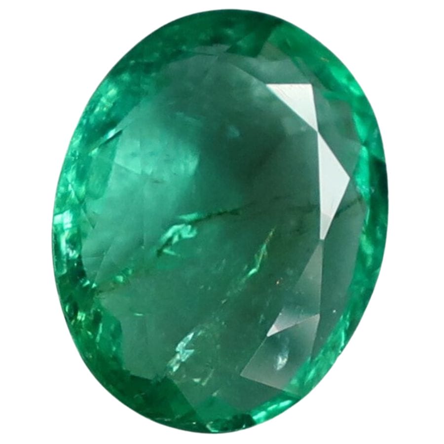 deep green oval cut emerald