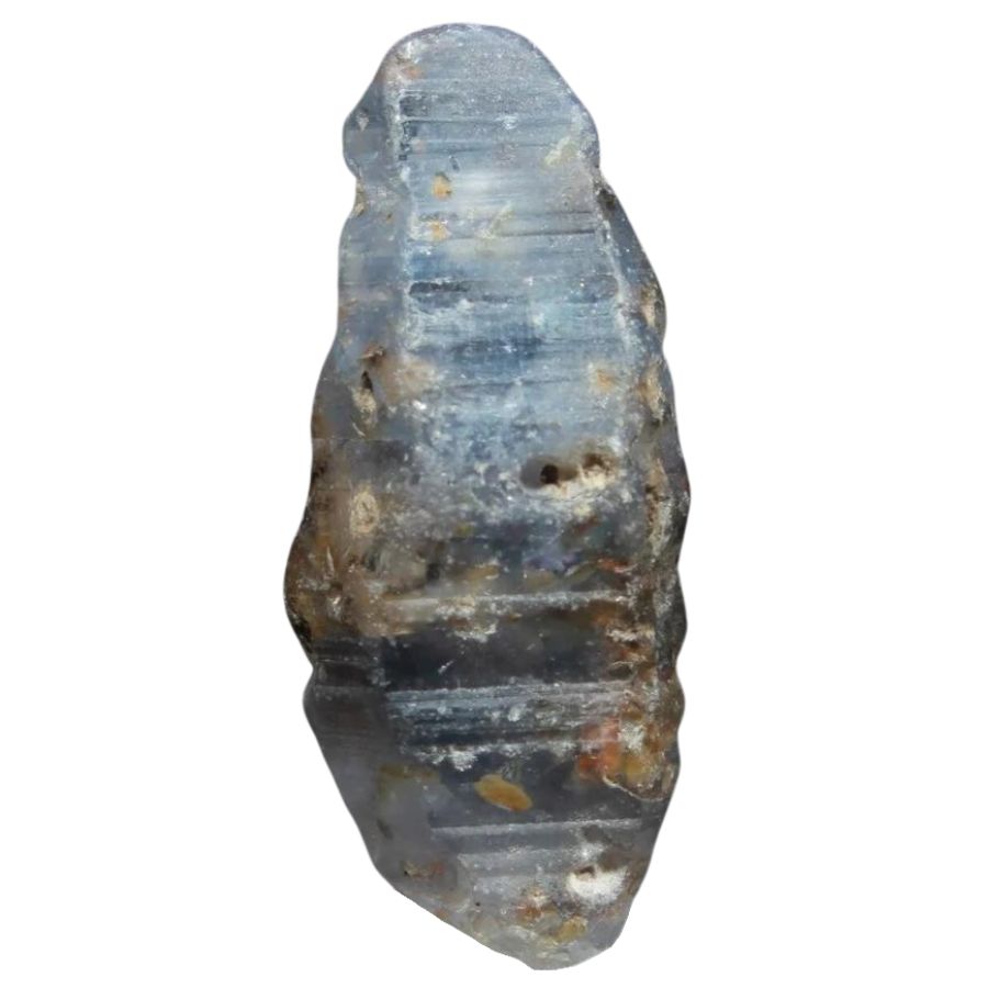 rough blue sapphire crystal