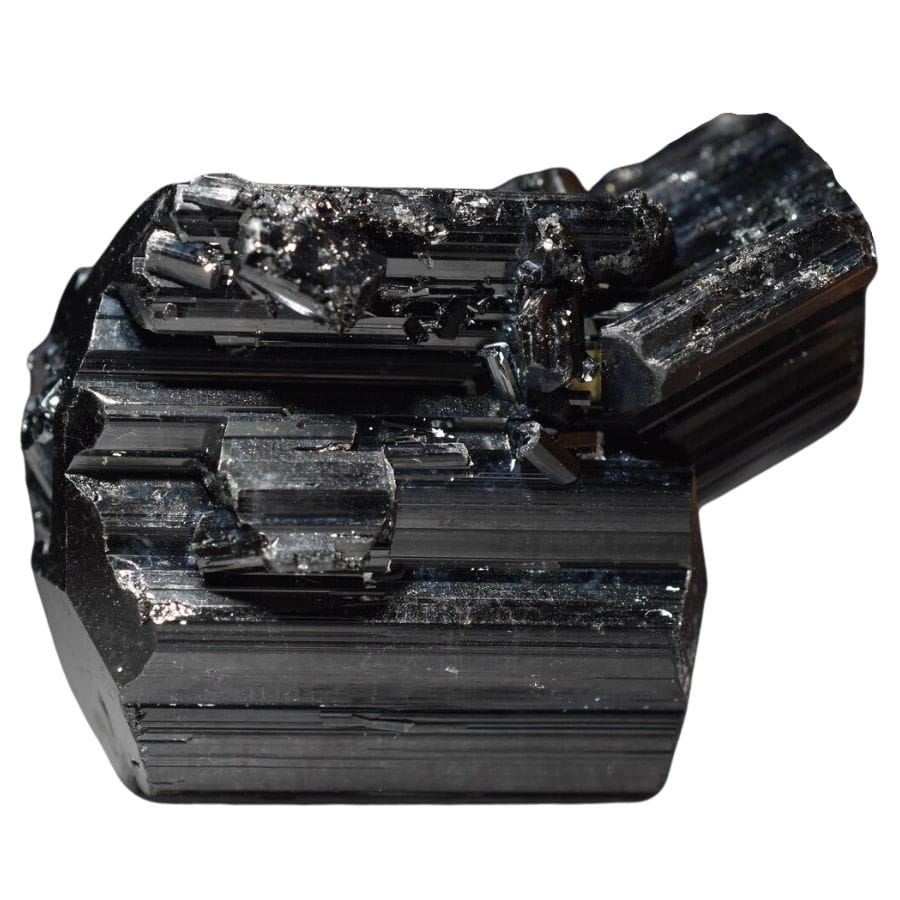 raw black schorl crystal