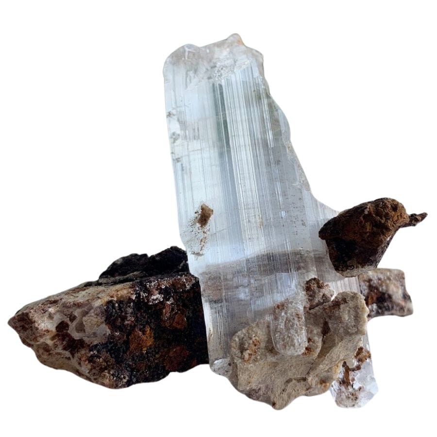 translucent clear selenite crystal
