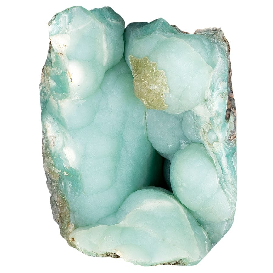 pale blue botryoidal smithsonite crystal