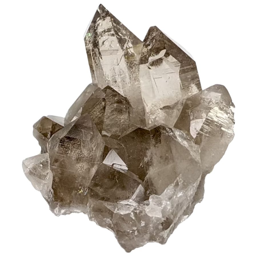translucent brown smoky quartz crystals