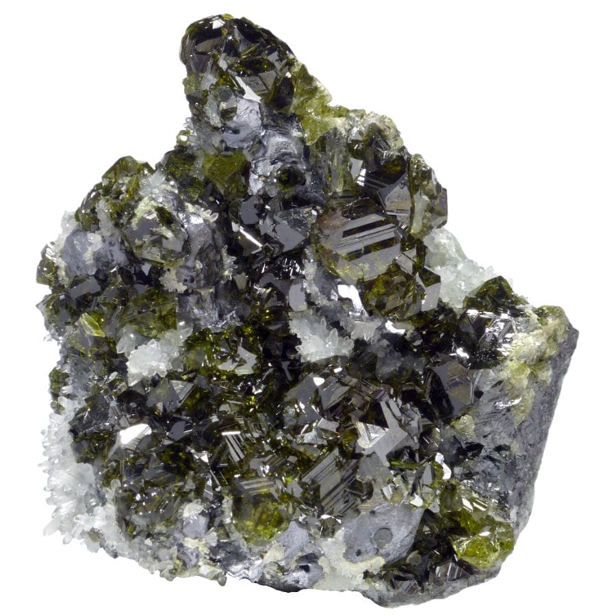 gemmy sphalerite crystals with quartz and galena