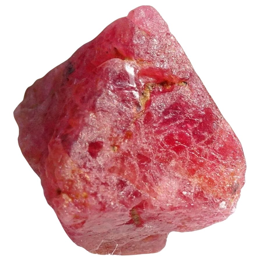 red octahedral spinel crystal