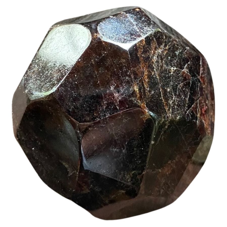 raw deep red star garnet crystal