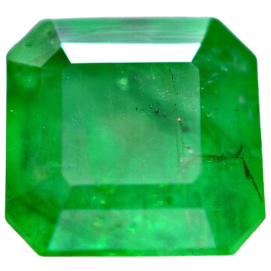 octagonal cut bright green Swat emerald