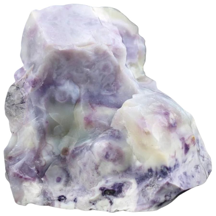 rough purple and white Tiffany Stone