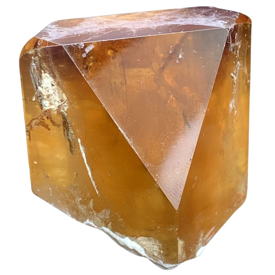 raw orange topaz crystal