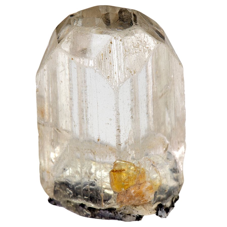 translucent pale peach topaz crystal