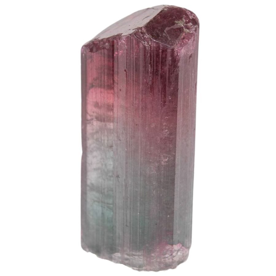 pink and blue tourmaline crystal