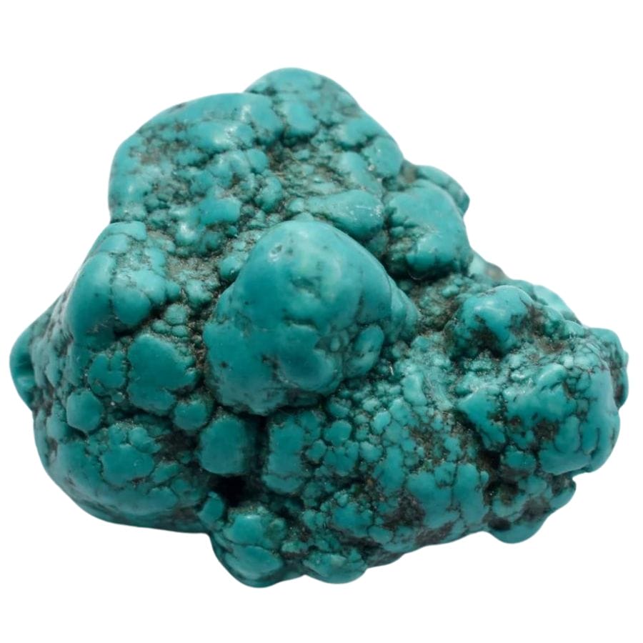 rough turquoise with black veins