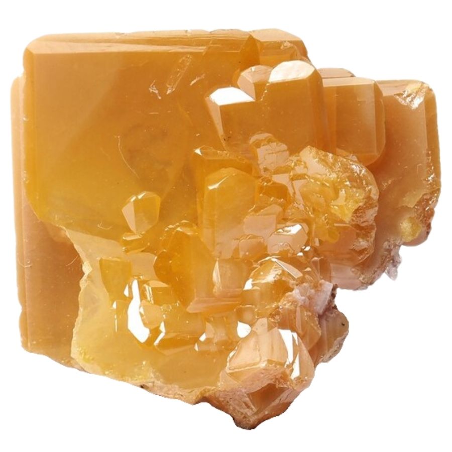 square golden yellow wulfenite crystal