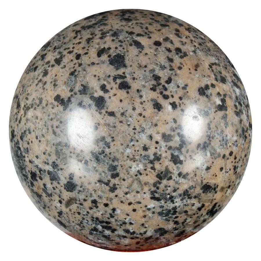 yooperlite sphere with sodalite flecks