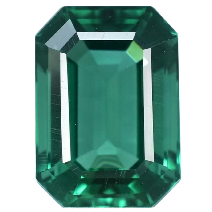 deep green emerald cut Zambian emerald