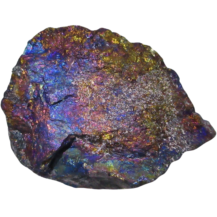 Metal-like shiny bornite showing iridescent colors