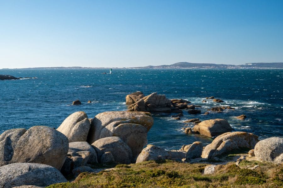 large rocks on the beach