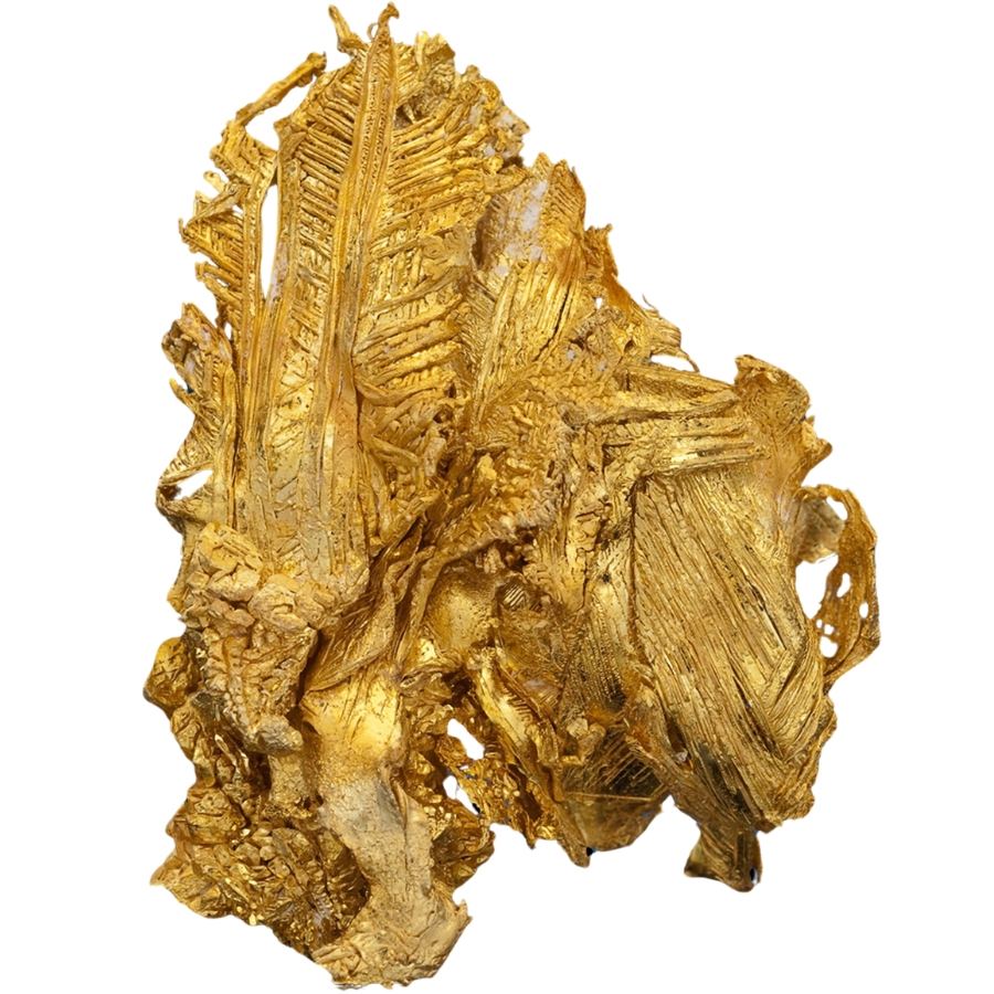 An aesthetic specimen of crystallized gold from Nevada