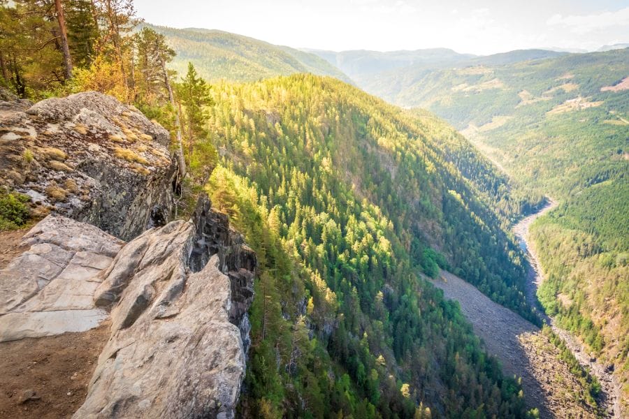 mountain slopes and gorge