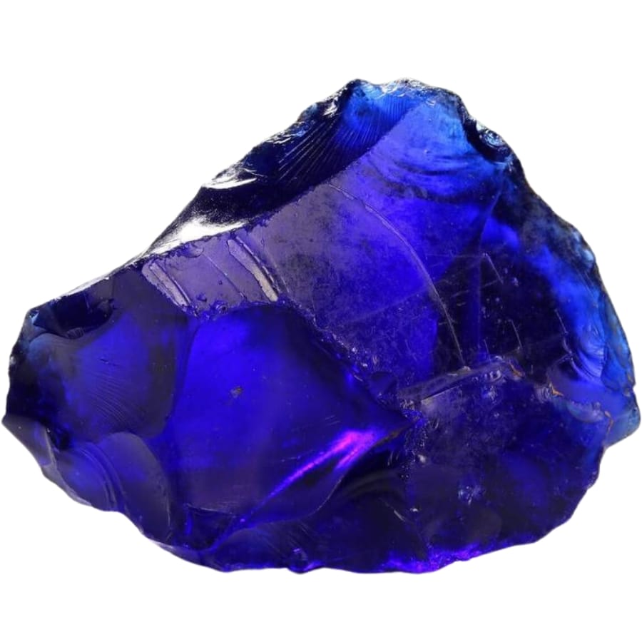A stunning, rich royal blue obsidian