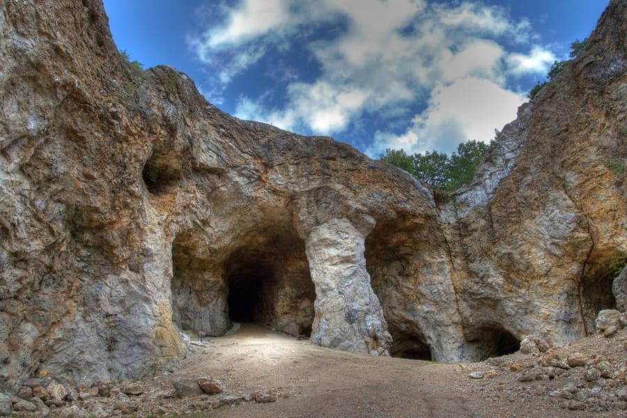 Rock formation at the upper section of Ruggles Mine