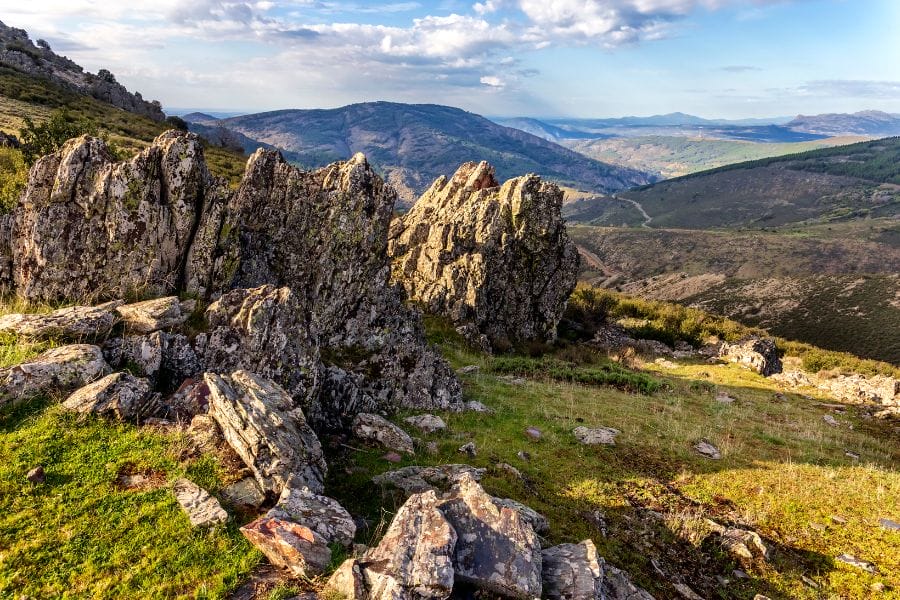 large rocks on a mountain