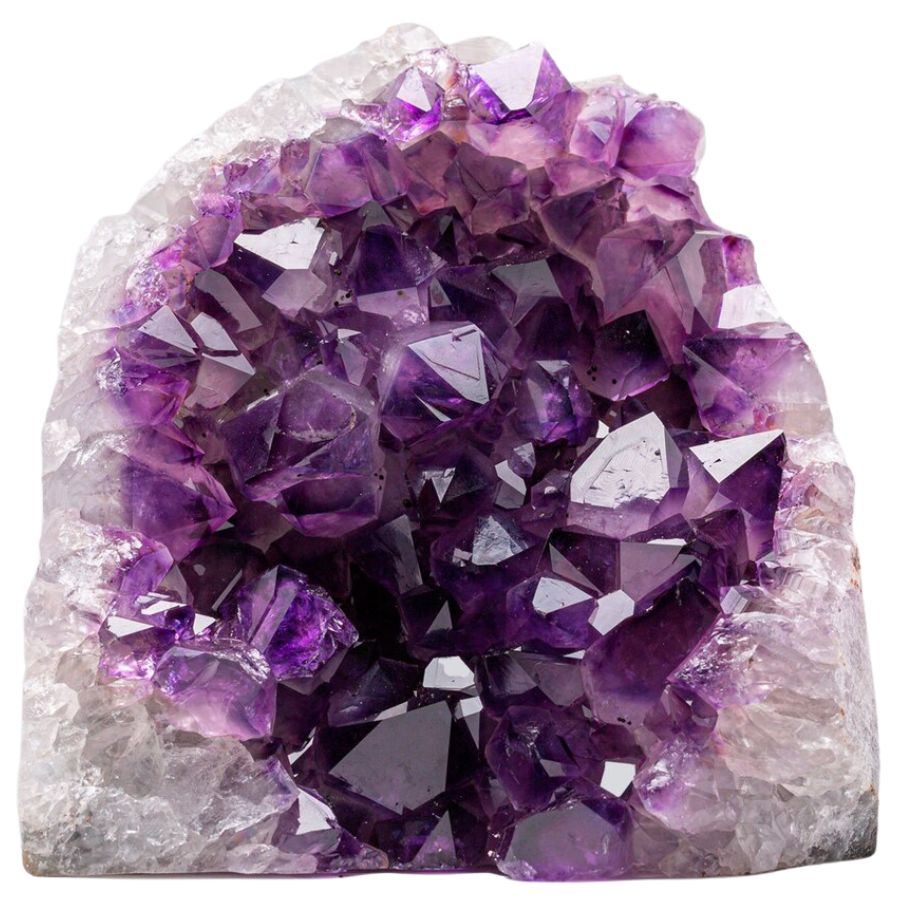 bright purple amethyst crystal cluster
