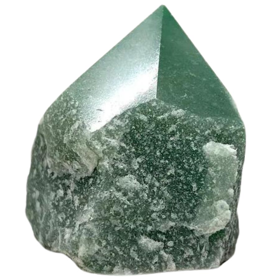 bright green aventurine with polished point