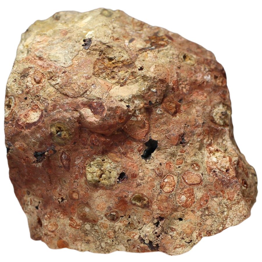 rough brown bauxite rock