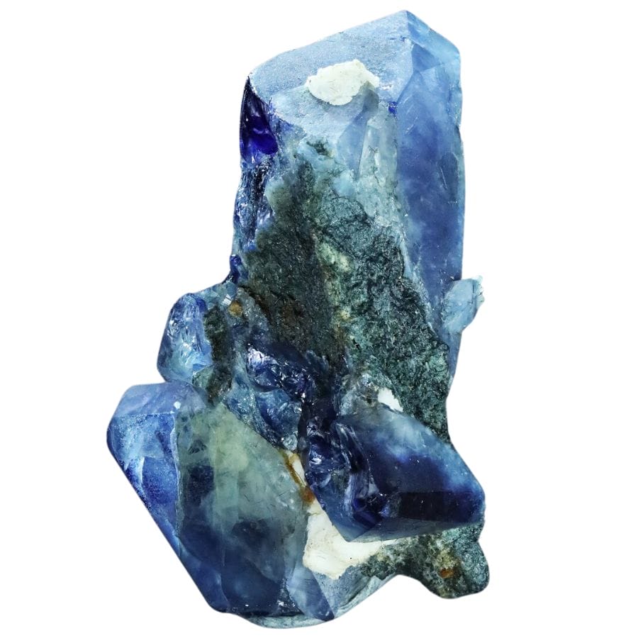 rough bright blue benitoite crystal