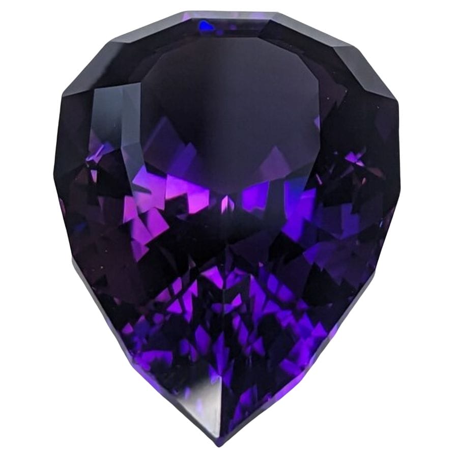 pear cut deep purple Deep Russian amethyst