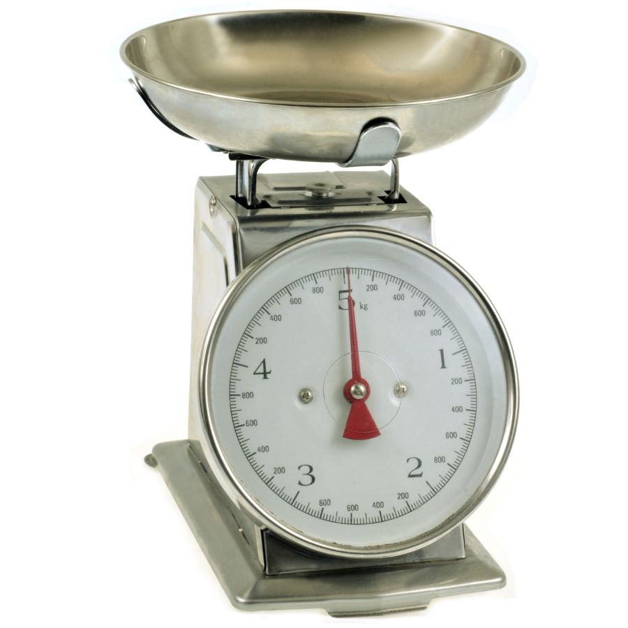 silver weighing scale