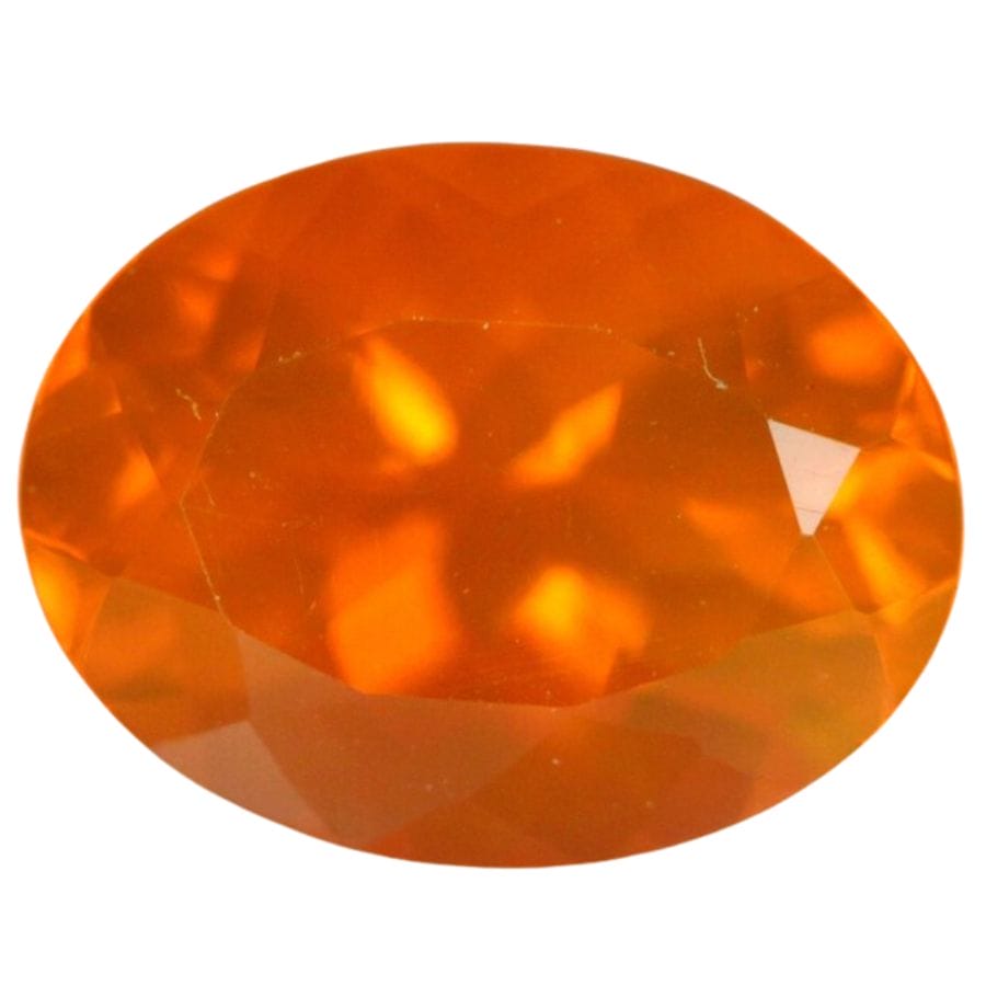 oval cut orange fire opal