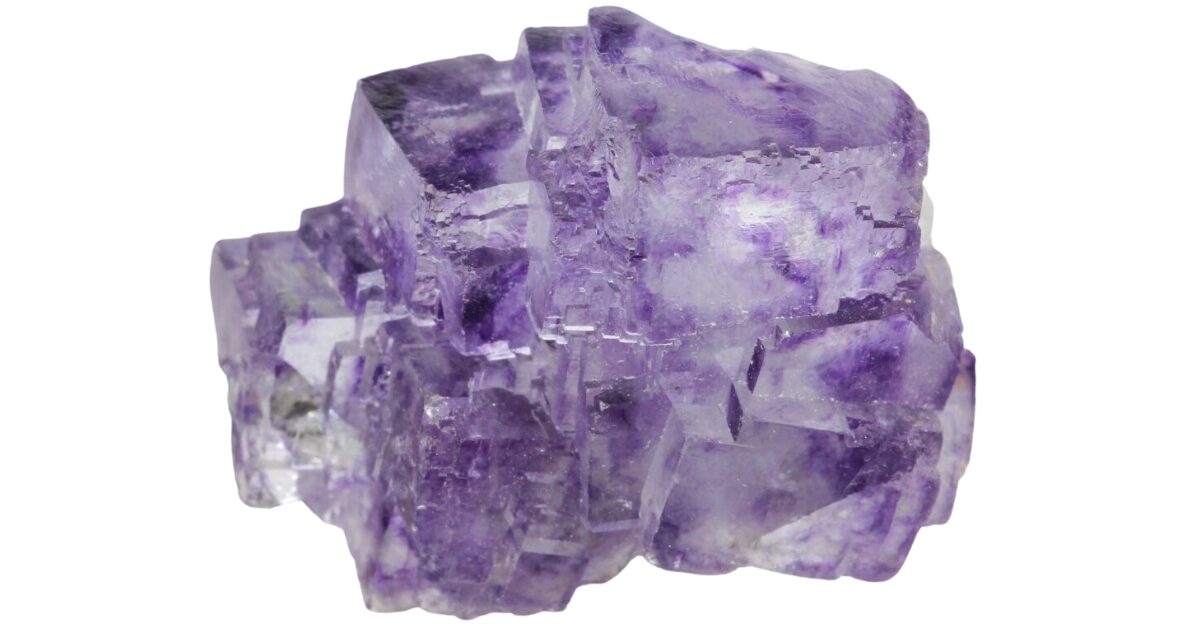 purple translucent fluorite crystal