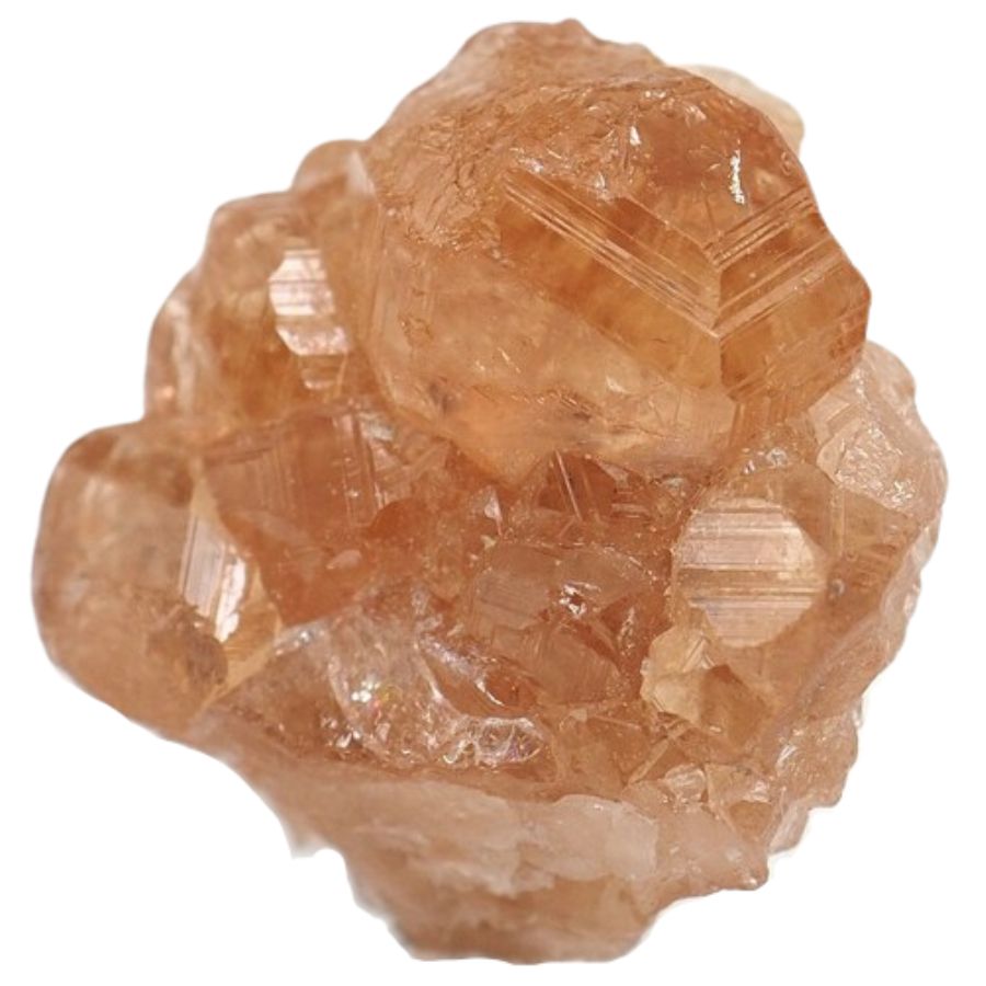 rough orange spessartine garnet crystal